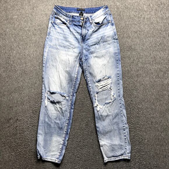 Sincerely Jules Women’s Size 5/27 Distressed Light Wash High Rise Straight Jeans - Picture 2 of 16